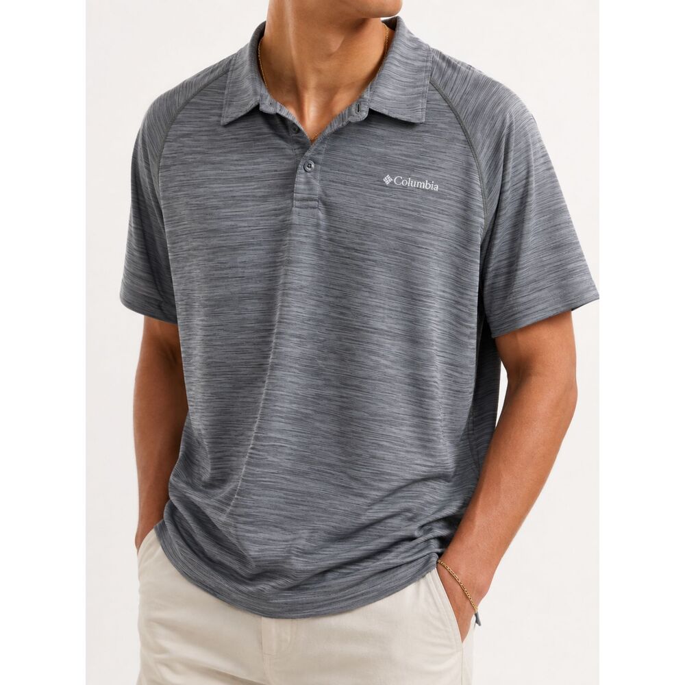 Columbia Omni-Freeze Mens XL Gray Cooling Performance Golf Polo Shirt